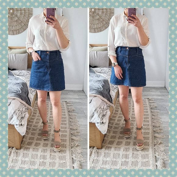 BNWT Madewell‎ Stretch Denim A Line Skirt - Picture 1 of 7